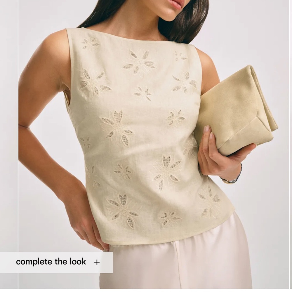 Reformation Evelina Linen Top